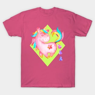 Unicorn pooping crystals super cute tee shirt T-Shirt